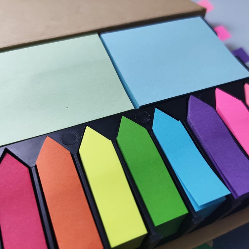 BLUECC Tape Flags Assorted Color Combo Pack, Arrow Flag Tabs Colored Sticky Notes for Page Marker Bookmarks and Message Post by - Image 2